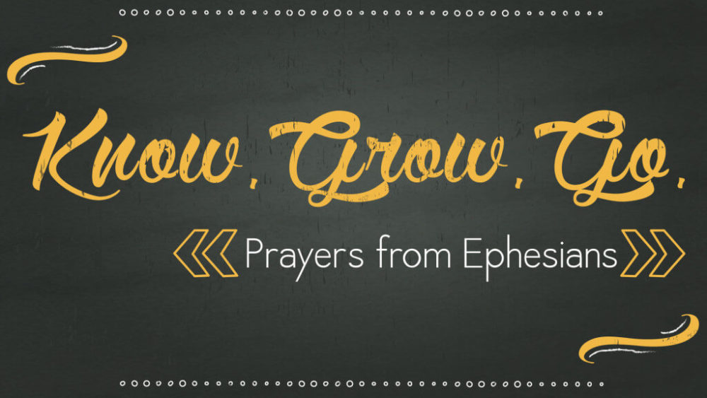 Know. Grow. Go. Prayers in Ephesians