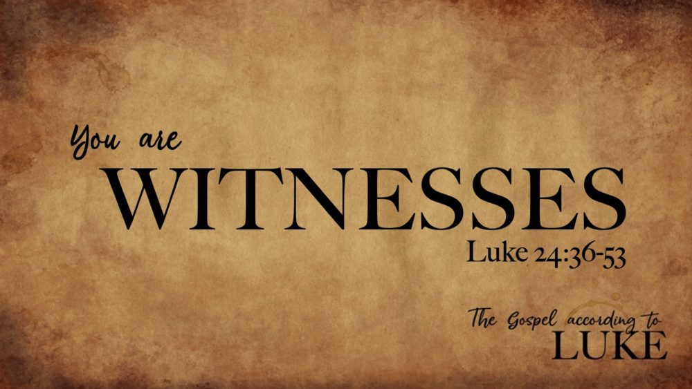 You Are Witnesses