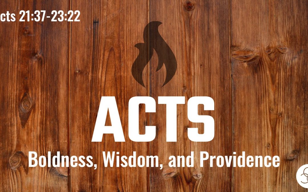 Message: “Boldness, Wisdom, and Providence” from Rob Chisholm