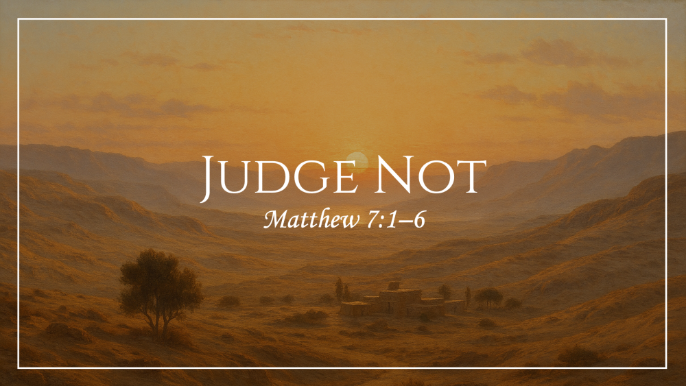 Judge Not Image